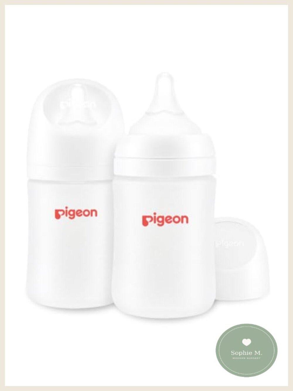 Pigeon Silicone Coated Wide Neck Baby Bottles 5 oz 2 Pack